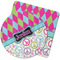 Harlequin & Peace Signs Rubber Backed Coaster (Personalized)