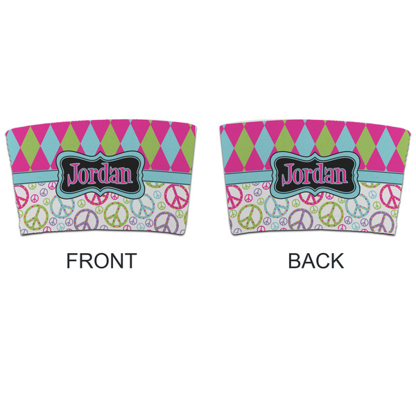 Harlequin & Peace Signs Coffee Cup Sleeve - APPROVAL