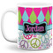 Harlequin & Peace Signs Coffee Mug - 11 oz - Full- White