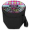 Harlequin & Peace Signs Collapsible Personalized Cooler & Seat (Closed)