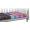 Harlequin & Peace Signs Crib 45 degree angle - Fitted Sheet