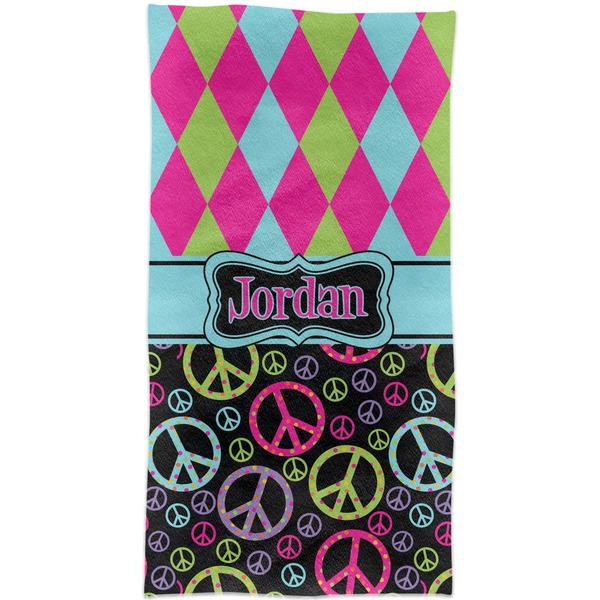 Harlequin & Peace Signs Crib Comforter/Quilt - Apvl