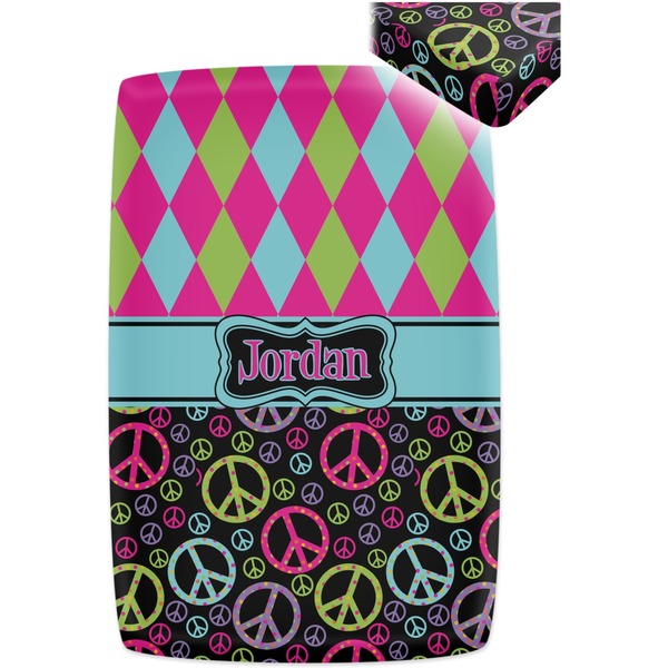 Harlequin & Peace Signs Crib Fitted Sheet - Apvl