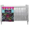 Harlequin & Peace Signs Crib Comforter / Quilt (Personalized)