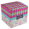 Harlequin & Peace Signs Cube Favor Gift Box - Front/Main