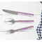 Harlequin & Peace Signs Cutlery Set - w/ PLATE
