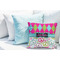 Harlequin & Peace Signs Decorative Pillow Case - LIFESTYLE 2