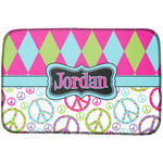 Harlequin & Peace Signs Dish Drying Mat (Personalized)