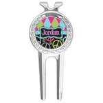 Harlequin & Peace Signs Golf Divot Tool & Ball Marker (Personalized)