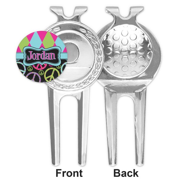 Harlequin & Peace Signs Divot Tool - Second