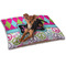 Harlequin & Peace Signs Dog Bed - Small w/ Name or Text