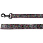Harlequin & Peace Signs Deluxe Dog Leash (Personalized)