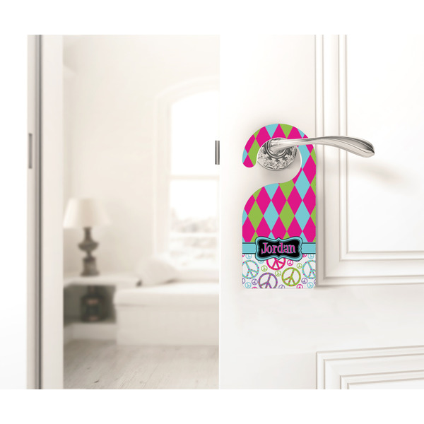 Harlequin & Peace Signs Door Hanger - LIFESTYLE