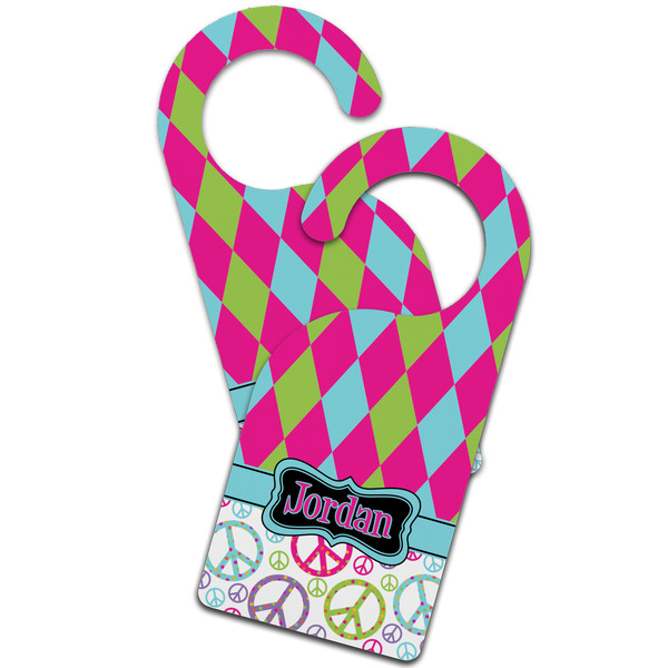 Harlequin & Peace Signs Door Hanger - MAIN