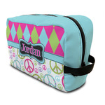Harlequin & Peace Signs Toiletry Bag / Dopp Kit (Personalized)