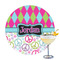 Harlequin & Peace Signs Drink Topper - Large - Single with Drink