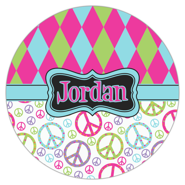 Harlequin & Peace Signs Drink Topper - XSmall - Single