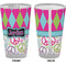 Harlequin & Peace Signs Pint Glass - Full Color - Front & Back Views