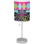 Harlequin & Peace Signs 7" Drum Lamp with Shade Polyester (Personalized)