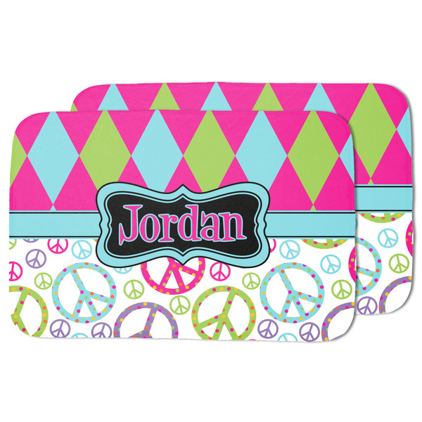 Harlequin & Peace Signs Drying Dish Mat - MAIN