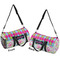 Harlequin & Peace Signs Duffle bag large front and back sides