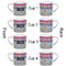Harlequin & Peace Signs Espresso Cup - 6oz (Double Shot Set of 4) APPROVAL