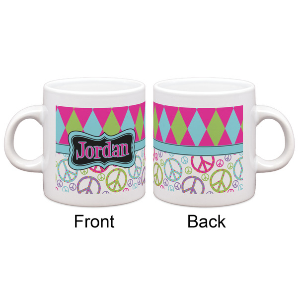 Harlequin & Peace Signs Espresso Cup - Apvl