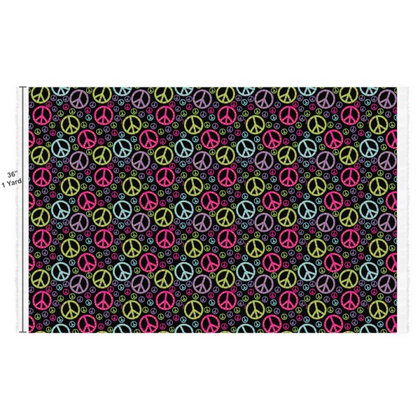 Harlequin & Peace Signs Fabric Full Yard