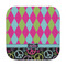 Harlequin & Peace Signs Face Cloth-Rounded Corners