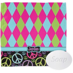 Harlequin & Peace Signs Washcloth (Personalized)