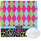 Harlequin & Peace Signs Wash Cloth with soap