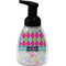Harlequin & Peace Signs Foam Soap Bottle - Black (Personalized)