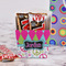 Harlequin & Peace Signs French Fry Favor Box - w/ Treats View