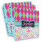 Harlequin & Peace Signs 3 Ring Binder - Full Wrap (Personalized)