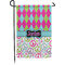 Harlequin & Peace Signs Small Garden Flag - Single Sided w/ Name or Text