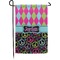 Harlequin & Peace Signs Small Garden Flag - Double Sided w/ Name or Text