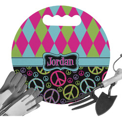 Harlequin & Peace Signs Gardening Knee Cushion (Personalized)