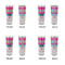 Harlequin & Peace Signs Glass Shot Glass - 2 oz - Set of 4 - APPROVAL