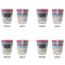 Harlequin & Peace Signs Glass Shot Glass - Standard - Set of 4 - APPROVAL