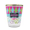 Harlequin & Peace Signs Glass Shot Glass - 1.5 oz - with Gold Rim - Set of 4 (Personalized)