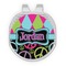 Harlequin & Peace Signs Golf Ball Marker - Hat Clip - Silver