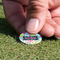 Harlequin & Peace Signs Golf Ball Marker - Hand