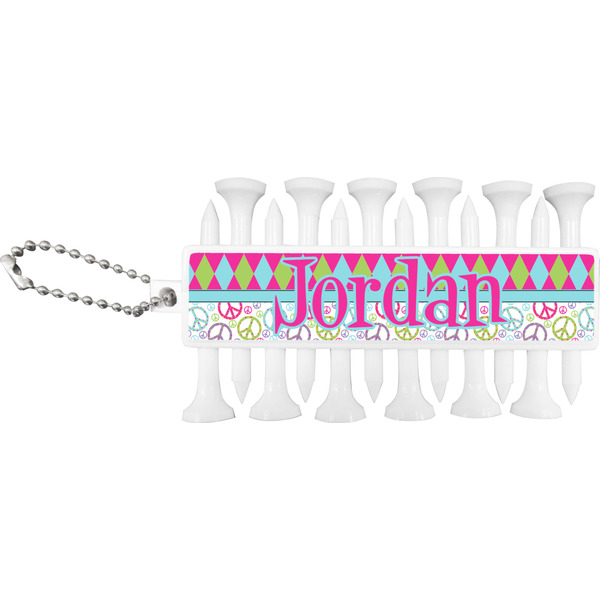 Harlequin & Peace Signs Golf Buddy