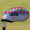 Harlequin & Peace Signs Golf Club Cover - Front