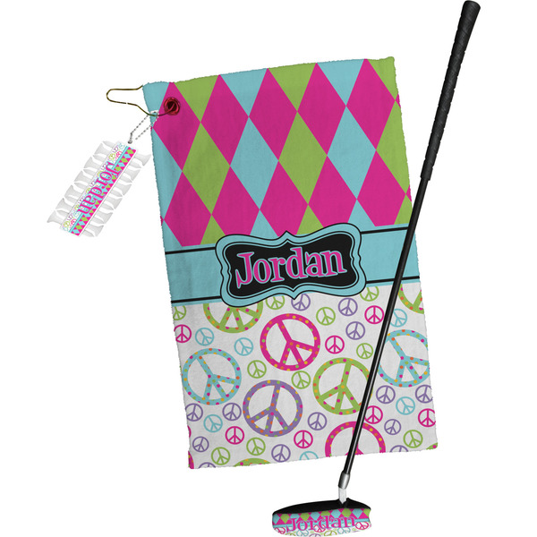 Harlequin & Peace Signs Golf Gift Kit (Full Print)