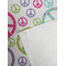 Harlequin & Peace Signs Golf Towel - Detail