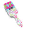Harlequin & Peace Signs Hair Brush - Angle View