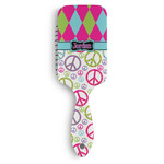Harlequin & Peace Signs Hair Brushes (Personalized)