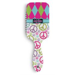 Harlequin & Peace Signs Hair Brushes (Personalized)