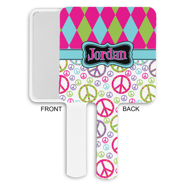 Harlequin & Peace Signs Hand Mirrors - Approval